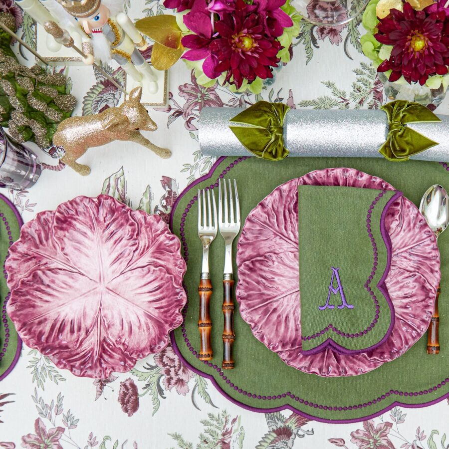 Fineez Serena Aubergine Cabbage Dinner & Starter Plates – Set of 8 - Image 17
