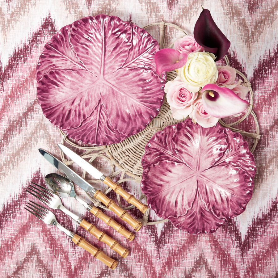 Fineez Serena Aubergine Cabbage Dinner & Starter Plates – Set of 8 - Image 15