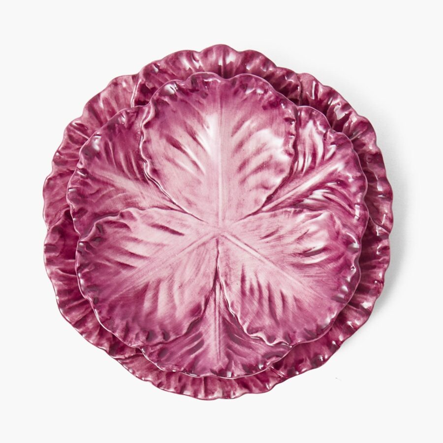Fineez Serena Aubergine Cabbage Dinner & Starter Plates – Set of 8 - Image 7