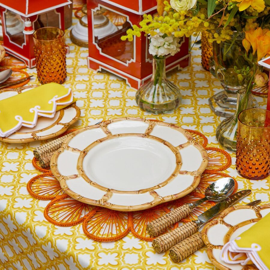 Fineez Petal Bamboo Ceramic Dinner Plates – Set of 4 - Image 20