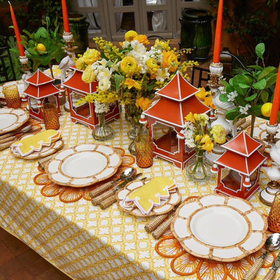 Fineez Petal Bamboo Ceramic Dinner Plates – Set of 4 - Image 19