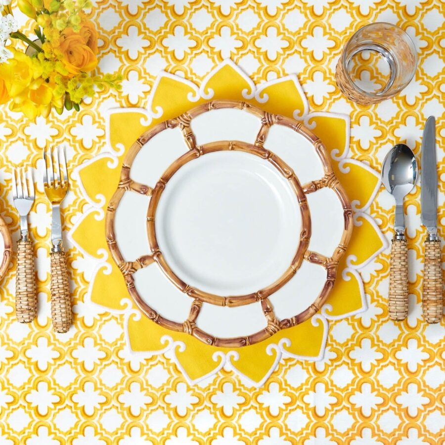 Fineez Petal Bamboo Ceramic Dinner Plates – Set of 4 - Image 21