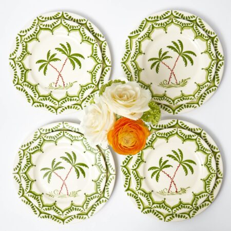 Fineez Palmier Garden Dinner & Starter Plates – Set of 8
