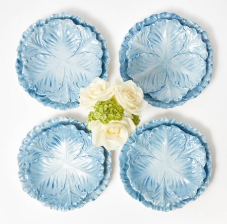 Fineez Serena Cabbage Dinner & Starter Plates – Set of 8