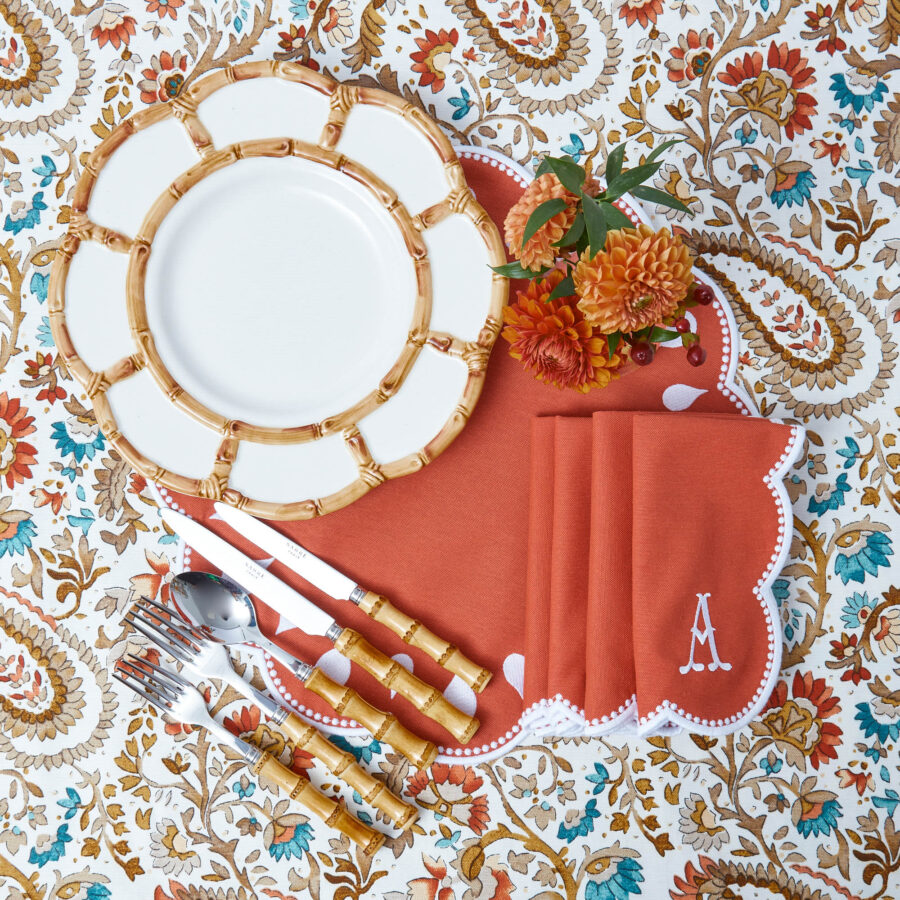 Fineez Petal Bamboo Ceramic Dinner Plates – Set of 4 - Image 5