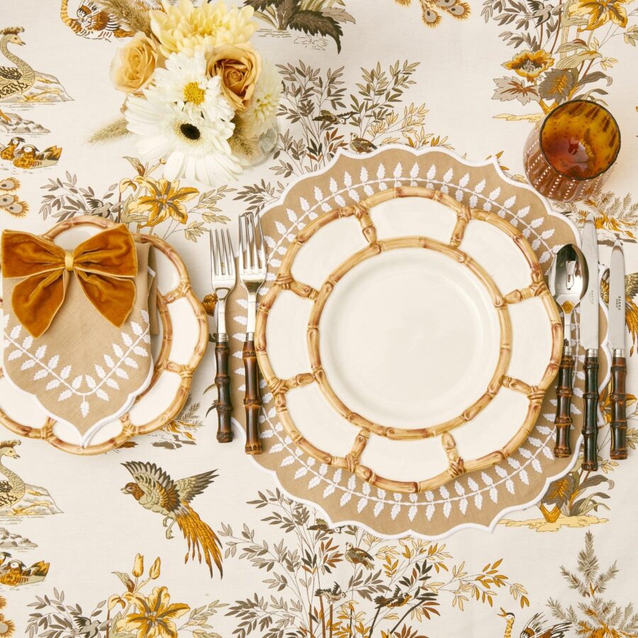 Fineez Petal Bamboo Ceramic Dinner Plates – Set of 4 - Image 17