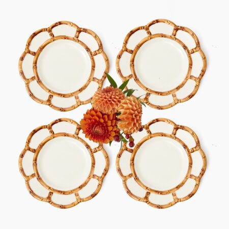 Fineez Petal Bamboo Starter Plates – Set of 4